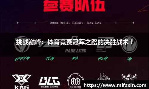 挑战巅峰：体育竞赛冠军之路的决胜战术 !